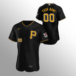 Men's Pittsburgh Pirates Custom Authentic Black Alternate Jersey