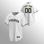 Men's Pittsburgh Pirates Custom #00 White 2020 Replica Alternate Jersey