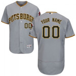 Custom Pittsburgh Pirates Grey Flexbase Authentic Collection Jersey