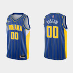 Men's 2020-21 Indiana Pacers Jersey custom #00 City Edition Blue