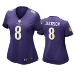 Women's Baltimore Ravens Lamar Jackson Purple Game Jersey