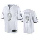 Baltimore Ravens Justin Tucker White Platinum Limited Jersey - Mens