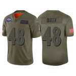 Patrick Queen #48 Baltimore Ravens 2019 Salute to Service Olive Limited Jersey