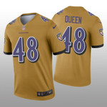 Baltimore Ravens #48 Patrick Queen Gold Jersey Inverted Legend - Youth