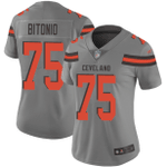 Limited Women's Joel Bitonio Gray Jersey - #75 Football Cleveland Browns Inverted Legend