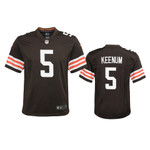Youth Browns Case Keenum Brown Game 2020 Jersey