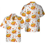 Thanksgiving Fall Leaves And Pumpkins Hawaiian Shirt, Funny Thanksgiving Shirt, Best Gift For Thanksgiving Day