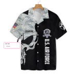 US Air Force Digital Camo Skull EZ05 3008 Custom Hawaiian Shirt