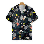 Tropical Floral Tennis Hawaiian Shirt