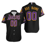 Personalized Los Angeles Lakers Any Name 2020-21 Earned Edition Black Jersey Inspired Style Hawaiian Shirt