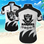 Nfl Las Vegas Raiders Hawaiian Shirt Tropical Shirt Mens Flo Summer Button Up Shirt For Men Beach Wear Short Sleeve Hawaii Shirt