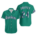 Seattle Mariners Ken Griffey Jr 24 2020 Mlb Green Jersey Inspired Hawaiian Shirt