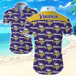 Nfl Minnesota Vikings Hawaiian Shirt Rryek Summer Button Up Shirt For Men Beach Wear Short Sleeve Hawaii Shirt