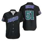 Randy Johnson Arizona Diamondbacks Black Jersey Inspired Style Hawaiian Shirt