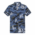 Blue Surf Shirt Print Hawaiian Men Women Beach Wear Short Sleeve Hawaii Shirt