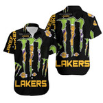 Monster Energy Logo For Lovers Los Angeles Lakers Hawaiian Shirt