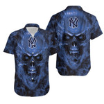 New York Yankees MLB fan skull Hawaiian Shirt