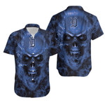 Detroit Tigers Mlb Fan Skull Hawaiian Shirt