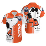 Edmonton Oilers Snoopy Lover 3D Printed Hawaiian Shirt