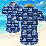 Nfl Los Angeles Chargers Hawaiian Shirt Summer Button Up Shirt For Men Beach Wear Short Sleeve Hawaii Shirt