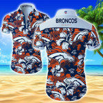 Nfl Denver Broncos Hawaiian Shirt Summer Button Up Shirt For Men Beach Wear Short Sleeve Hawaii Shirt