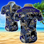 Nfl Baltimore Ravens Classic Premium Hawaiian Shirt Summer Button Up Shirt For Men Beach Wear Short Sleeve Hawaii Shirt