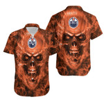 Edmonton Oilers Nhl Fan Skull Hawaiian Shirt