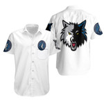 Minnesota Timberwolves Basketball Classic Mascot Logo Gift For Timberwolves Fans White Hawaiian Shirt