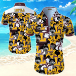 Loyola Ramblers Hawaiian Shirt Summer Button Up Shirt For Men Beach Wear Short Sleeve Hawaii Shirt