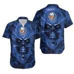 New york Islanders NHL fan skull Hawaiian Shirt