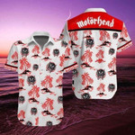 Motorhead Hawaiian Shirt White Men Women Beach Wear Short Sleeve Hawaii Shirt
