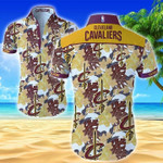 Nba Cleveland Cavaliers Hawaiian Shirt Summer Button Up Shirt For Men Beach Wear Short Sleeve Hawaii Shirt