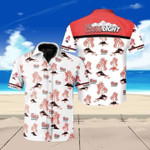 Coors light floral Hawaiian Shirt White Men Women Beach Wear Short Sleeve Hawaii Shirt
