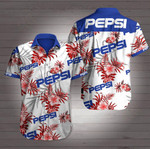 Pepsi Logo Hawaii Shirt Summer Button Up Shirt For Men Beach Wear Short Sleeve Hawaii Shirt