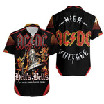 ACDC Hell Bell Devil Skull Hawaiian Shirt
