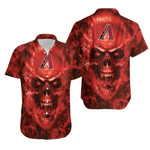 Arizona Diamondbacks Mlb Fan Skull Hawaiian Shirt