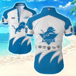 Nfl Detroit Lions Hawaiian Shirt Tropical Shirt Mens Floral Summer Button Up Shirt For Men Beach Wear Short Sleeve Hawaii Shirt