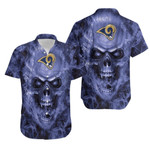 Los Angeles Rams Nfl Fan Skull Hawaiian Shirt