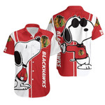 Chicago Blackhawks Snoopy Lover 3D Printed Hawaiian Shirt