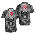 Toronto Raptors NBA fan skull Hawaiian Shirt