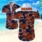Nfl Chicago Bears Hawaiian Shirt Summer Button Up Shirt For Men Beach Wear Short Sleeve Hawaii Shirt