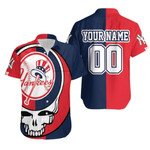 New York Yankees Grateful Dead Skull Bronx Bombers 3D Personalized Hawaiian Shirt