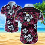 Nfl Arizona Cardinals Hawaiian Shirt Summer Button Up Shirt For Men Beach Wear Short Sleeve Hawaii Shirt