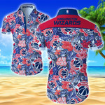 Washington Wizards Hawaiian Shirt Summer Button Up Shirt For Men Beach Wear Short Sleeve Hawaii Shirt