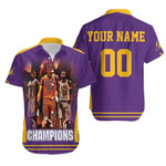 Kobe Bryant Michael J Lebron James Champions Los Angeles Lakers 3D Personalized Hawaiian Shirt