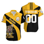 Pittsburgh Steelers Funny Cat Stick Out Tongue To All My Haters 2020 Nfl Season Personalized Hawaiian Shirt