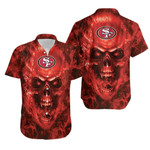 San Francisco 49ers nfl fan skull Hawaiian Shirt