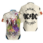 ACDC In Color Aged Pixel Paint Drop Hawaiian Shirt