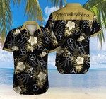Tlmus-mercedes Hawaii Shirt Summer Button Up Shirt For Men Beach Wear Short Sleeve Hawaii Shirt