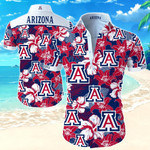 Arizona Wildcats Hawaiian Shirt Summer Button Up Shirt For Men Beach Wear Short Sleeve Hawaii Shirt